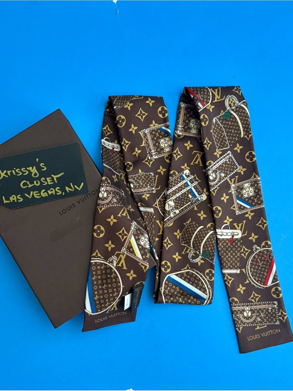 🌼 Louis Vuitton Steamer Trunks Silk Bandeau - with Box